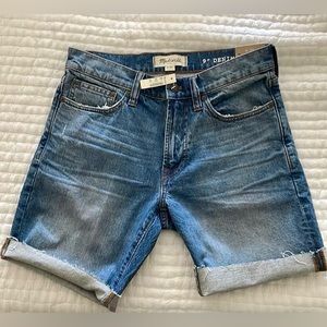 NWT Madewell Cuffed Denim Shorts